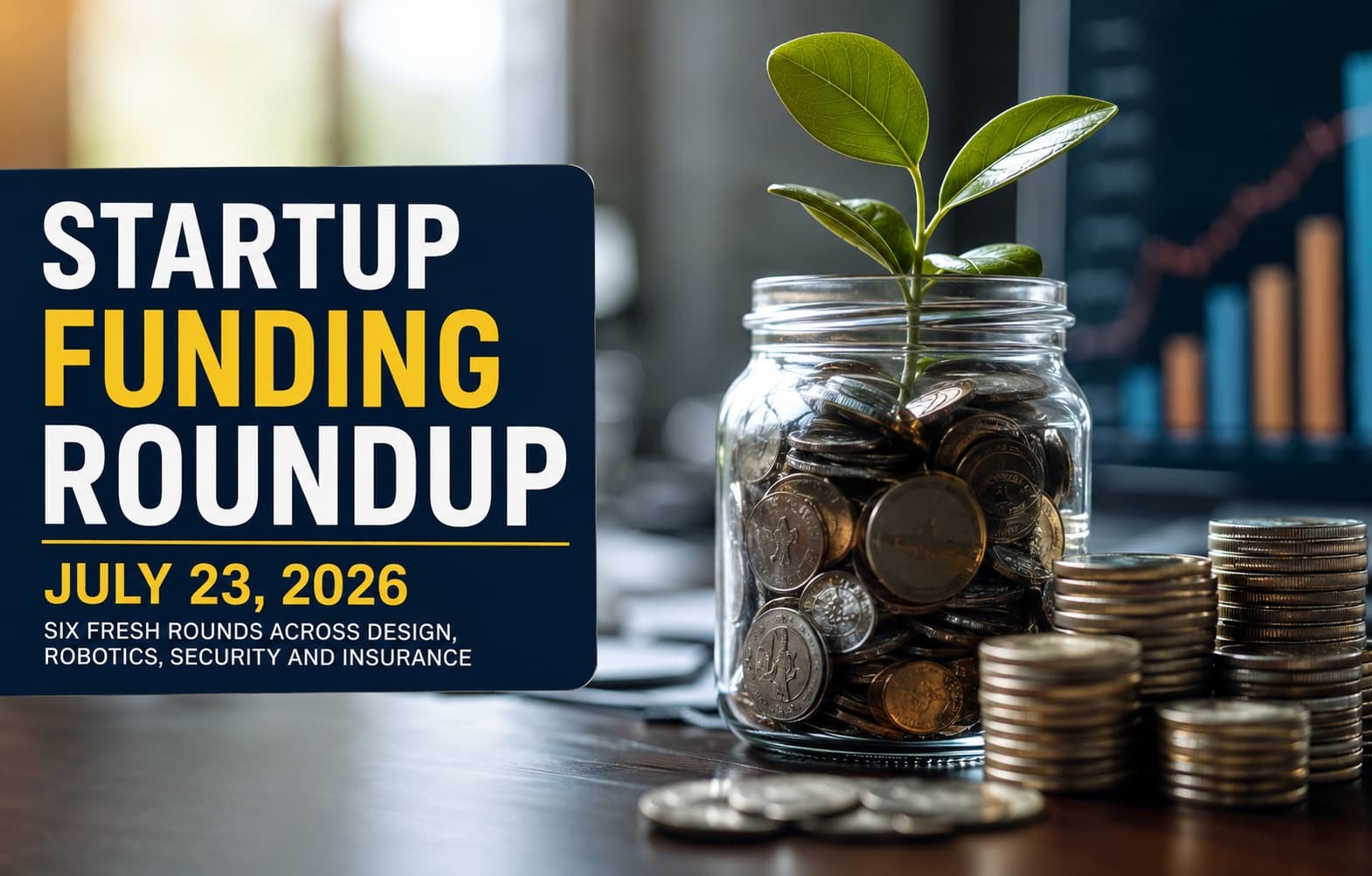 Startup Funding Roundup: July 23, 2026, Six Fresh Rounds Across Design, Robotics, Security and Insurance