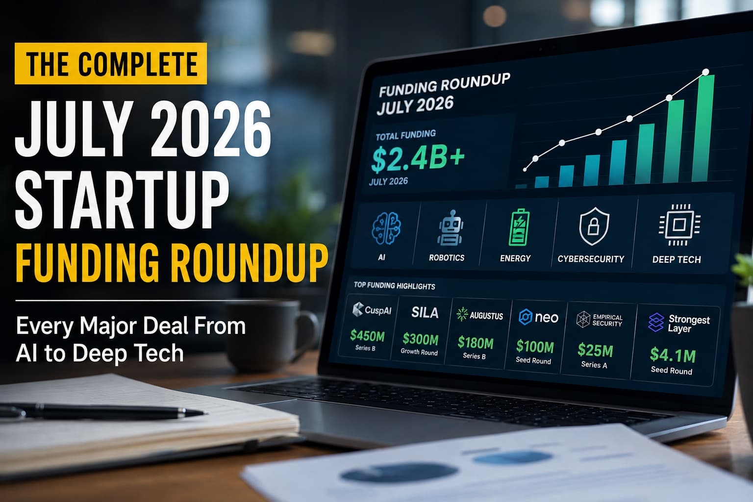 The Complete July 2026 Startup Funding Roundup: Every Major Deal From AI to Deep Tech